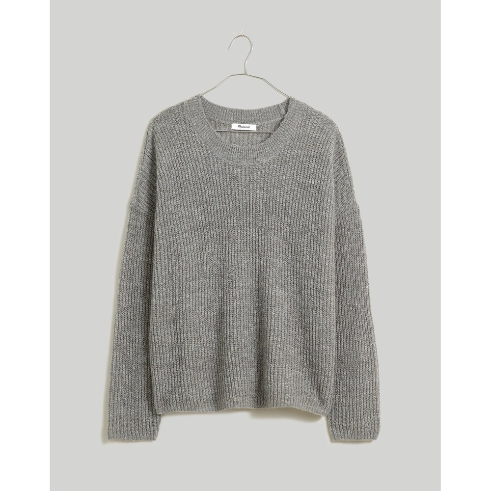 Madewell Gray Alpaca Blend Knit Sweater Women's Small Crewneck Long‎ Sleeve